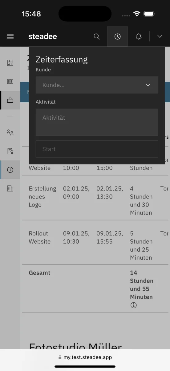 Zeitaufzeichnung